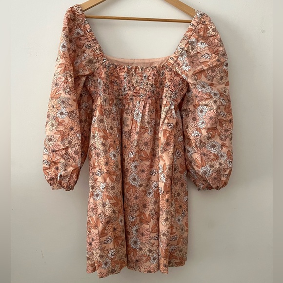 J. Crew pink flower poplin baby doll mini dress - Picture 7 of 7
